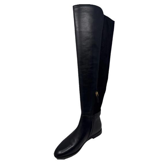 Tory Burch over the knee boots Marsen black leather suede 8 - Picture 5 of 16